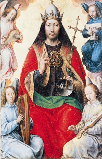 Triptych of Earthly Vanity and Divine Salvation, Christ in Glory (detail) by Hans Memling